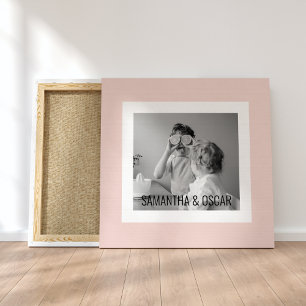 Moderne serie foto's Pastel Roze Eenvoudige Gift Canvas Afdruk