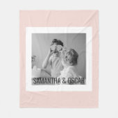 Moderne serie foto's Pastel Roze Eenvoudige Gift Fleece Deken (Voorkant)