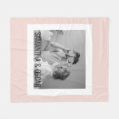 Moderne serie foto's Pastel Roze Eenvoudige Gift Fleece Deken (Voorkant (Horizontaal))