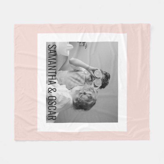 Moderne serie foto's Pastel Roze Eenvoudige Gift Fleece Deken (Voorkant (Horizontaal))