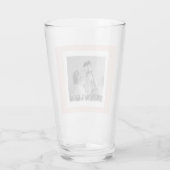 Moderne serie foto's Pastel Roze Eenvoudige Gift Glas (Achterkant)