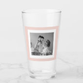Moderne serie foto's Pastel Roze Eenvoudige Gift Glas (Voorkant)
