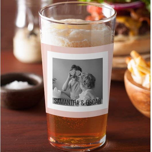 Moderne serie foto's Pastel Roze Eenvoudige Gift Glas