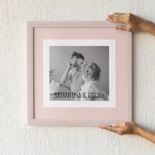 Moderne serie foto's Pastel Roze Eenvoudige Gift Poster