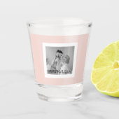 Moderne serie foto's Pastel Roze Eenvoudige Gift Shot Glas (Voorkant)