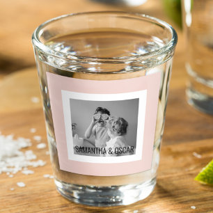 Moderne serie foto's Pastel Roze Eenvoudige Gift Shot Glas