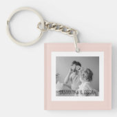 Moderne serie foto's Pastel Roze Eenvoudige Gift Sleutelhanger (voorkant)