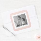 Moderne serie foto's Pastel Roze Eenvoudige Gift Vierkante Sticker (Envelop)