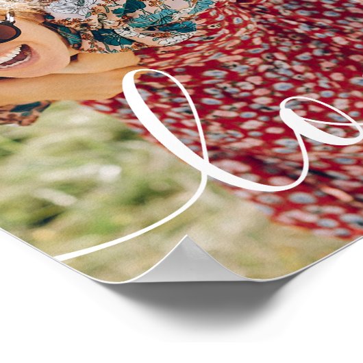 Moderne serie foto's White Script Love Poster (Hoek)