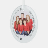 Moderne serie kerstfoto's glas ornament (Voorkant links)