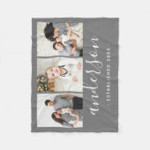 Moderne serie Monogram 3 Foto Collage Fleece Deken (Voorkant)