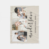 Moderne serie Monogram 3 Foto Collage Fleece Deken (Voorkant)