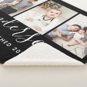 Moderne serie Monogram 3 Foto Collage Sherpa Deken (3/4)