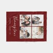 Moderne serie monogram instagram fotocollage fleece deken (Voorkant (Horizontaal))