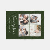 Moderne serie monogram instagram fotocollage fleece deken (Voorkant (Horizontaal))