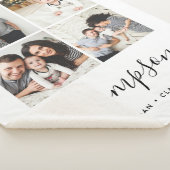 Moderne serie monogram instagram fotocollage sherpa deken (3/4)