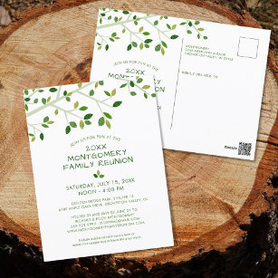 Moderne serie reünie Tree-uitnodiging Briefkaart