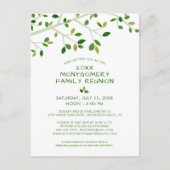 Moderne serie reünie Tree-uitnodiging Briefkaart (Voorkant)