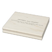 Moderne Serif Huwelijksretouradres Rubberen Stempe Rubberstempel (Stempel)