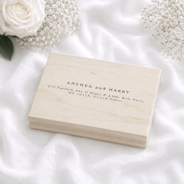 Moderne Serif Huwelijksretouradres Rubberen Stempe Rubberstempel