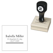 Moderne Serif Naam & Adres Retour Rubber Stempel (Gestempeld)