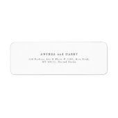 Moderne Serif Typografie Huwelijk Retouradres Etiket (Voorkant)