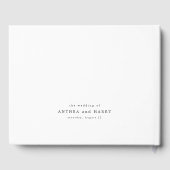 Moderne Serif Typografie Huwelijksredactie Gastenboek (Achterkant)