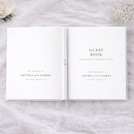 Moderne Serif Typografie Huwelijksredactie Gastenboek