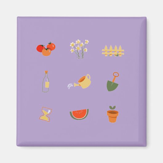 Moderne seringen tuinmagneet magneet (Voorkant)