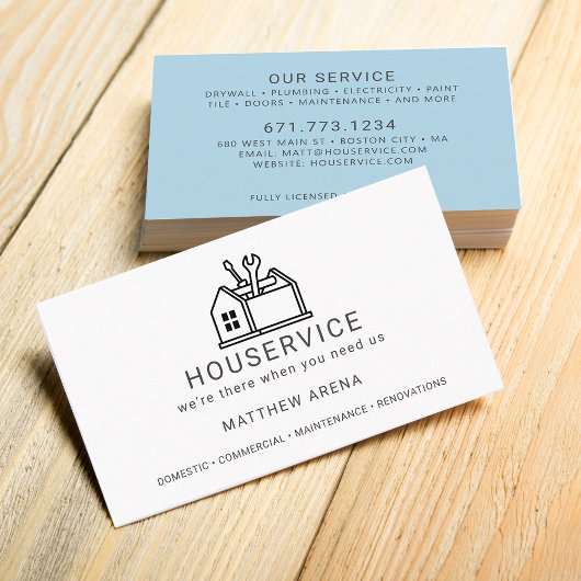 Moderne service voor contractueel onderhoud visitekaartje