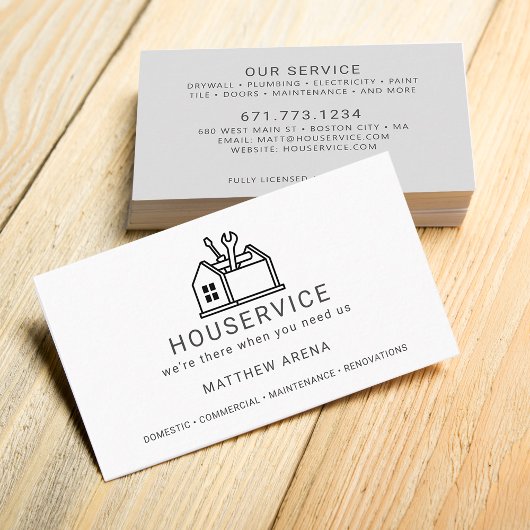 Moderne service voor contractueel onderhoud visitekaartje