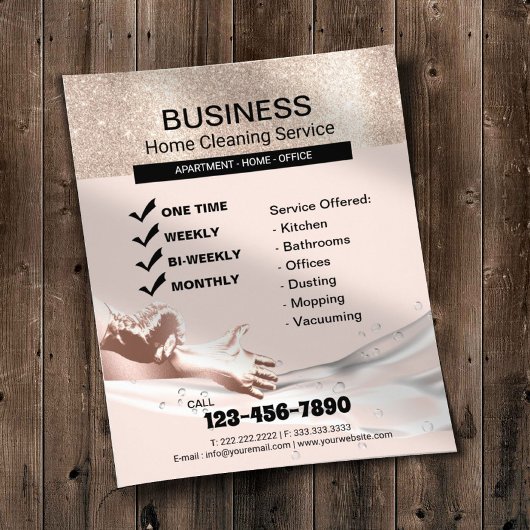 Moderne service voor het bewaren van huisreiniging flyer