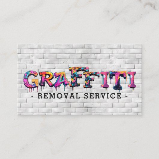 Moderne service voor het verwijderen van graffiti visitekaartje (Voorkant)