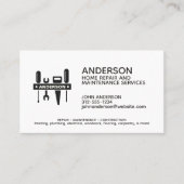 Moderne service voor onderhoud van huisreparaties visitekaartje (Voorkant)