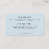 Moderne service voor plug-ins van contractanten visitekaartje (Achterkant)