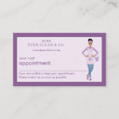 Moderne services voor het schoonmaken en maken va afsprakenkaartje (Voorkant)