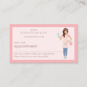 Moderne  services voor het schoonmaken en maken va afsprakenkaartje (Voorkant)