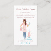 Moderne  services voor het schoonmaken en maken va visitekaartje (Achterkant)