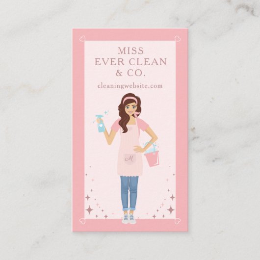 Moderne  services voor het schoonmaken en maken va visitekaartje (Voorkant)