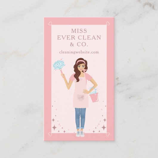 Moderne services voor het schoonmaken en maken va visitekaartje (Voorkant)