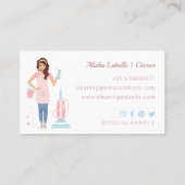 Moderne  services voor het schoonmaken en maken va visitekaartje (Achterkant)