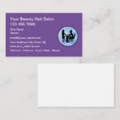 Moderne services voor nagels en schoonheid visitekaartje (Voorkant / Achterkant)