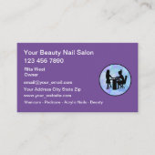 Moderne services voor nagels en schoonheid visitekaartje (Voorkant)