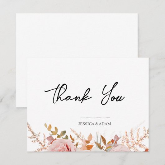 Moderne set 11 Dank je kaart (Voorkant / Achterkant)