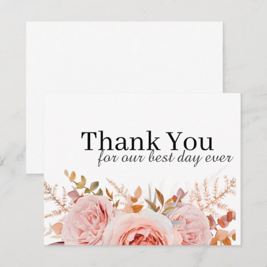 Moderne set 15 Dank u kaart (Voorkant / Achterkant)