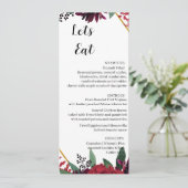 Moderne set 4-menukaart kaart (Staand voorkant)