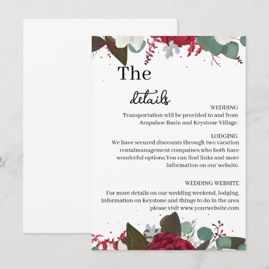 Moderne set 5 - kaart met details (Voorkant / Achterkant)