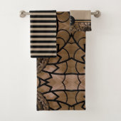 Moderne set handdoeken voor zwarte en zwarte tinte (Insitu)