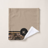 Moderne set handdoeken voor zwarte en zwarte tinte (Wasdoekje)