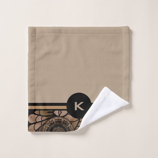 Moderne set handdoeken voor zwarte en zwarte tinte (Wasdoekje)